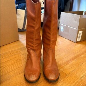 Madewell Brown Over the Knee 100% Leather Boots